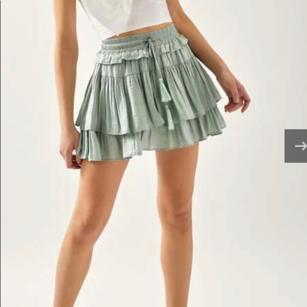 Light green/sage green Day+Moon skirt
